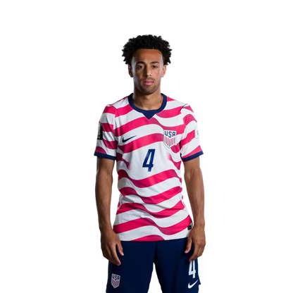 United States National Soccer Team 2026 FIFA World Cup Jersey (Player Version and Match Version) – Midfielders: No. 4 Tyler ADAMS, No. 7 Giovanni REYNA,No. 8 Weston McKENNIE