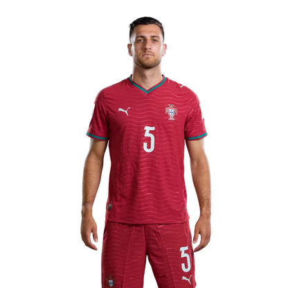 Portugal National Team 2026 World Cup Jersey (Player Version/Match Version) – Defenders: No. 5 Diogo Dalot, No. 13 Renato Veiga, No. 14 Gonçalo Inácio / Defesas: Nº 5 DIOGO DALOT, Nº 13 RENATO VEIGA, Nº 14 GONCALO INACIO