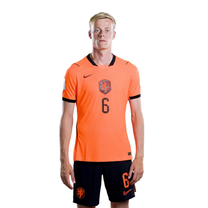 Netherlands National Team 2026 World Cup Jersey (Player Version/Match Version) — Defenders: No. 6 Jan Paul van Hecke, No. 12 Mats Wieffer, No. 15 Micky van de Ven / Verdedigers: nr. 6 Jan Paul VAN HECKE, nr. 12 Mats WIEFFER, nr. 15 Micky VAN DE VEN