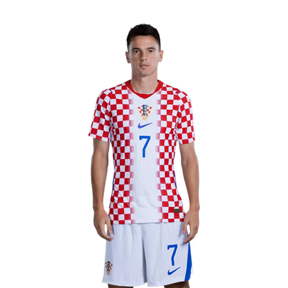 Croatia National Team 2026 World Cup Jersey (Player/Match Version) — Midfielders: No. 7 Nikola Moro, No. 8 Mateo Kovačić, No. 10 Luka Modrić / Veznjaci: Br. 7 Nikola Moro, Br. 8 Mateo KOVAČIĆ, Br. 10 Luka MODRIĆ