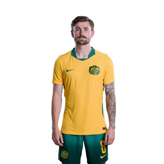Australia National Soccer Team 2026 FIFA World Cup Jerseys (Player Version and Match Version) – Midfielders: #8 Connor METCALFE,#13 Aiden ONEILL, #14 Cameron DEVLIN