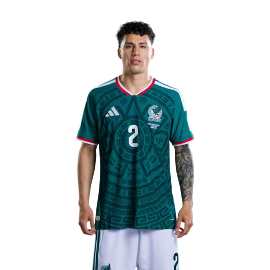 Mexico National Team 2026 World Cup Soccer Jersey (Player Version/Match Version)– Defenders: No. 2 Jorge Sánchez, No. 3 César Montes, No. 4 Edson Álvarez / Defensa n.° 2 Jorge SÁNCHEZ, n.° 3 César MONTES, n.° 4 Edson ÁLVAREZ