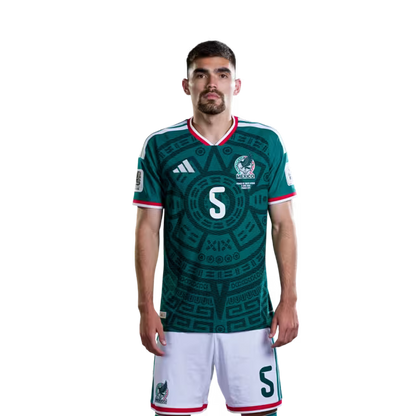 Mexico National Team 2026 World Cup Soccer Jersey (Player Version/Match Version)– Defenders: No. 5 Johan VÁSQUEZ, No. 15 Israel REYES, No. 20 Mateo CHÁVEZ, No. 23 Jesús GALLARDO / Camiseta de fútbol del Mundial de México Versión Jugador Versión Partido