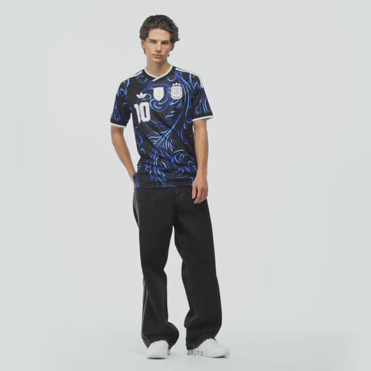 2026 World Cup Messi Argentina  Soccer Jersey Player Version  Match Version - No. 10 Home White & Blue and Away Black & Blue