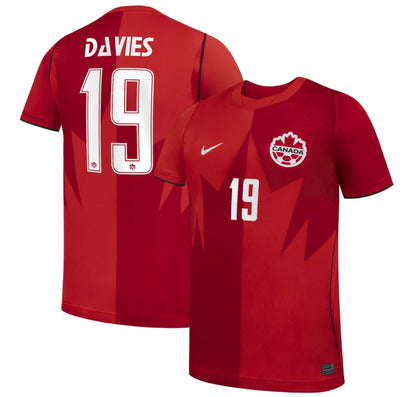 2026 World Cup Davies Canada Soccer Jersey Player Version  Match Version - No.19 Home Red and Away Black