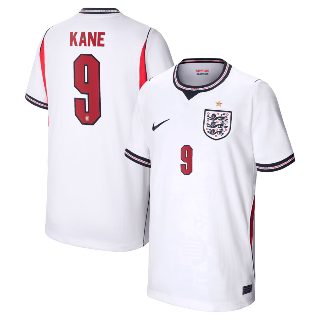 2026 World Cup Kane England Soccer Jersey Player Version  Match Version - No.9 Home White and Away Red