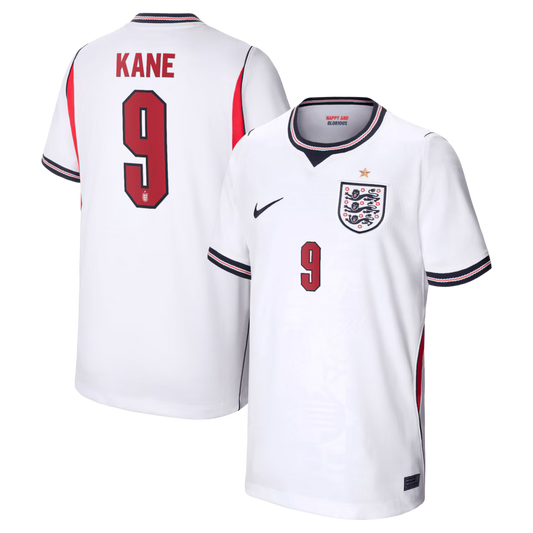 2026 World Cup Kane England Soccer Jersey Player Version  Match Version - No.9 Home White and Away Red